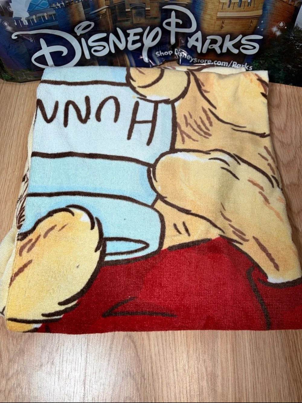 Disney Winnie The Pooh Plush Beach Towel 100% Cotton 27.55”x55.11” *Primark*-NEW